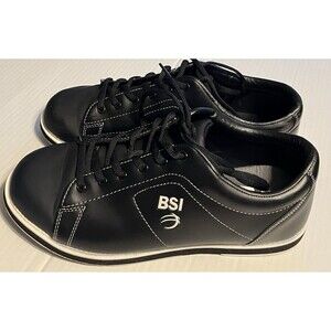 BSI Men's Bowling Shoes Size 10.5 US / 9.5 UK /44 EU Black White Trim